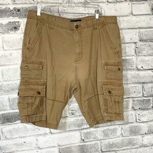 Vintage Iron Co. Khaki Cargo Utility Shorts